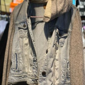 America Eagle jacket grey and denim